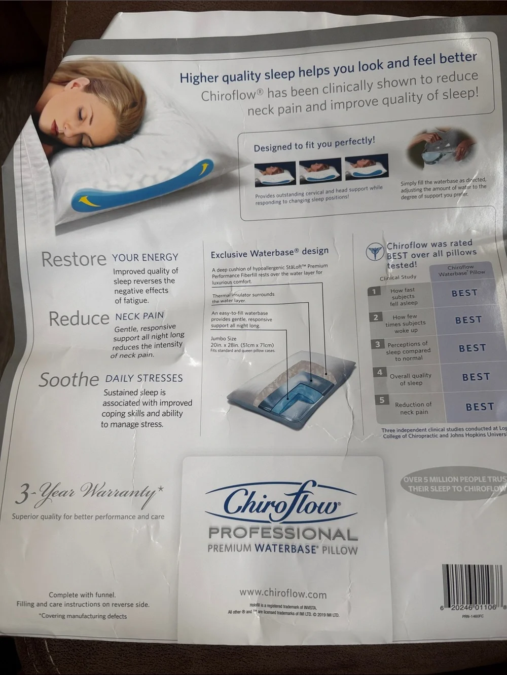 Chiropractic pillow White - Support for back and neck